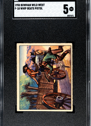 1950 Bowman Wild West Whip Beats Pistol #F-18 SGC 5