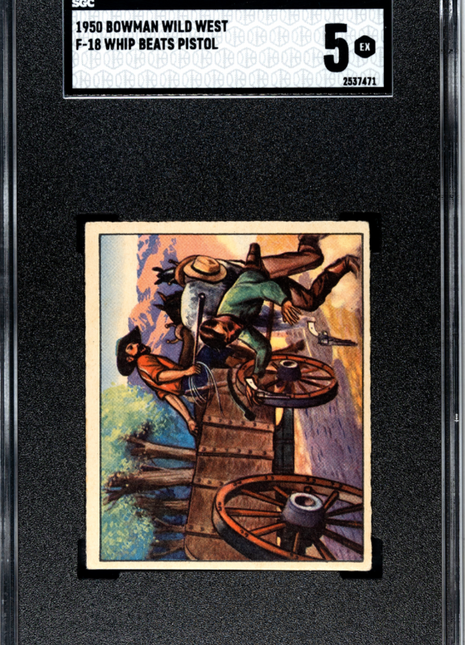 1950 Bowman Wild West Whip Beats Pistol #F-18 SGC 5