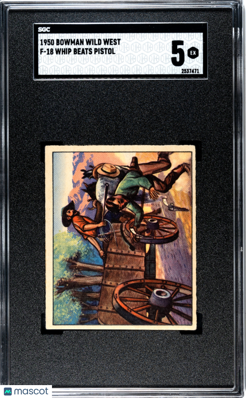 1950 Bowman Wild West Whip Beats Pistol #F-18 SGC 5