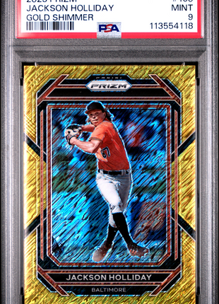 2023 Panini Prizm Jackson Holliday Gold Shimmer #160 PSA 9