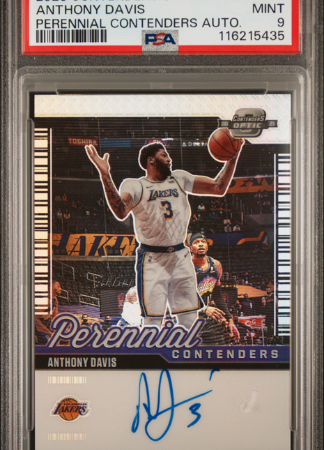 2020 Panini Contenders Optic Perennial Contenders Autographs Anthony Davis Autograph #ADV PSA 9
