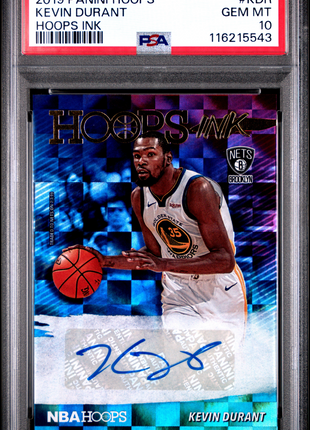 2019 Panini Hoops Hoops Ink Kevin Durant #KDR PSA 10