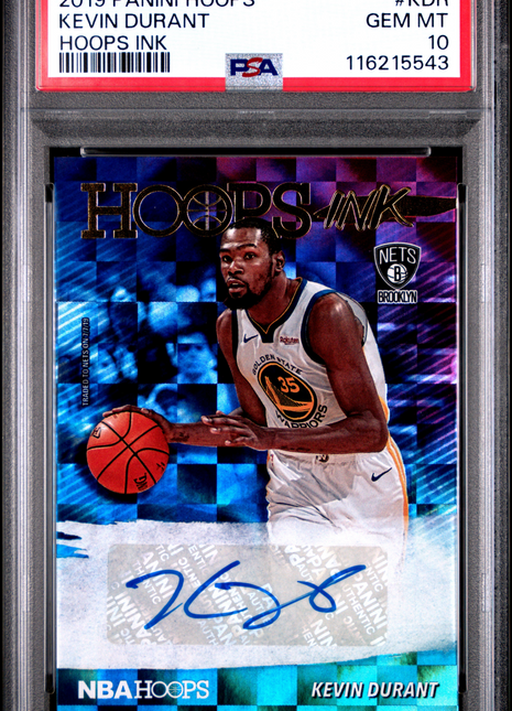 2019 Panini Hoops Hoops Ink Kevin Durant #KDR PSA 10