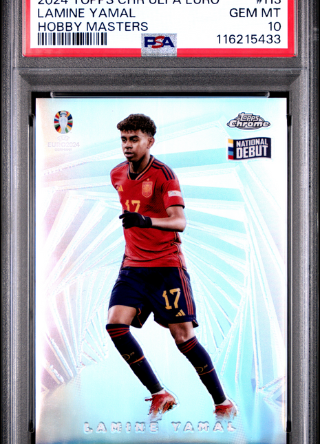 2024 Topps Chrome UEFA Euro Hobby Masters Lamine Yamal #H3 PSA 10