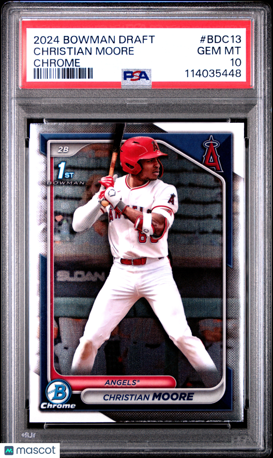 2024 Bowman Draft Christian Moore Chrome #BDC13 PSA 10