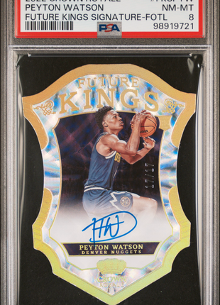 2022 Panini Crown Royale Future Kings Auto Peyton Watson Fotl /17 #FKSPYW PSA 8