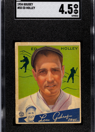1934 Goudey Ed Holley #55 SGC 4.5