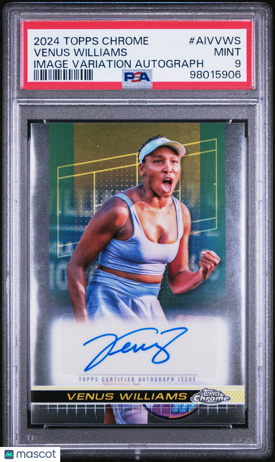 2024 Topps Chrome Tennis Image Variation Autographs Venus Williams #AIVVWS PSA 9