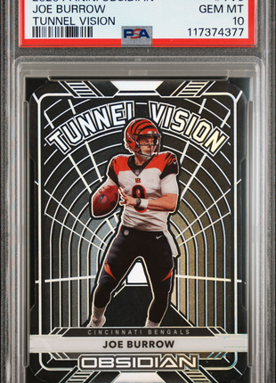 2020 Panini Obsidian Tunnel Vision Joe Burrow #TV5 PSA 10