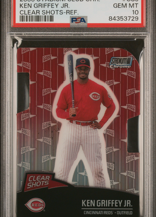 2000 Stadium Club Chrome Clear Shots Ken Griffey JR. Refractor #CS9 PSA 10
