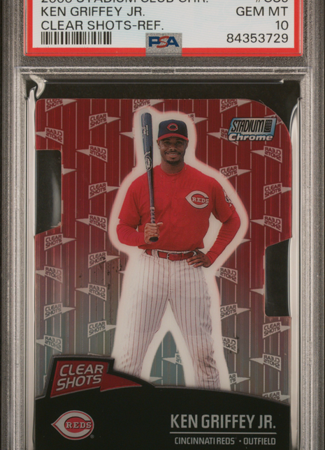 2000 Stadium Club Chrome Clear Shots Ken Griffey JR. Refractor #CS9 PSA 10
