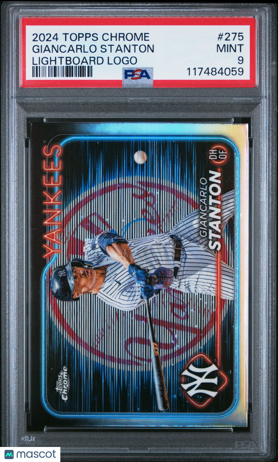 2024 Topps Chrome Giancarlo Stanton Lightboard Logo #275 PSA 9