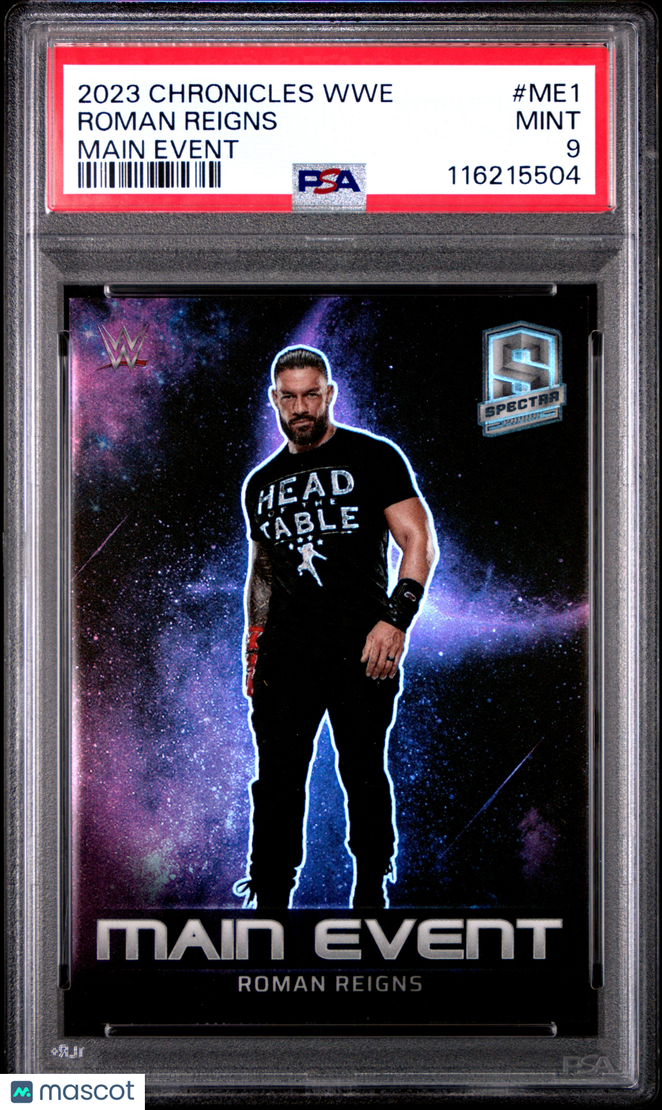 2023 Panini Chronicles WWE Main Event Roman Reigns #ME1 PSA 9