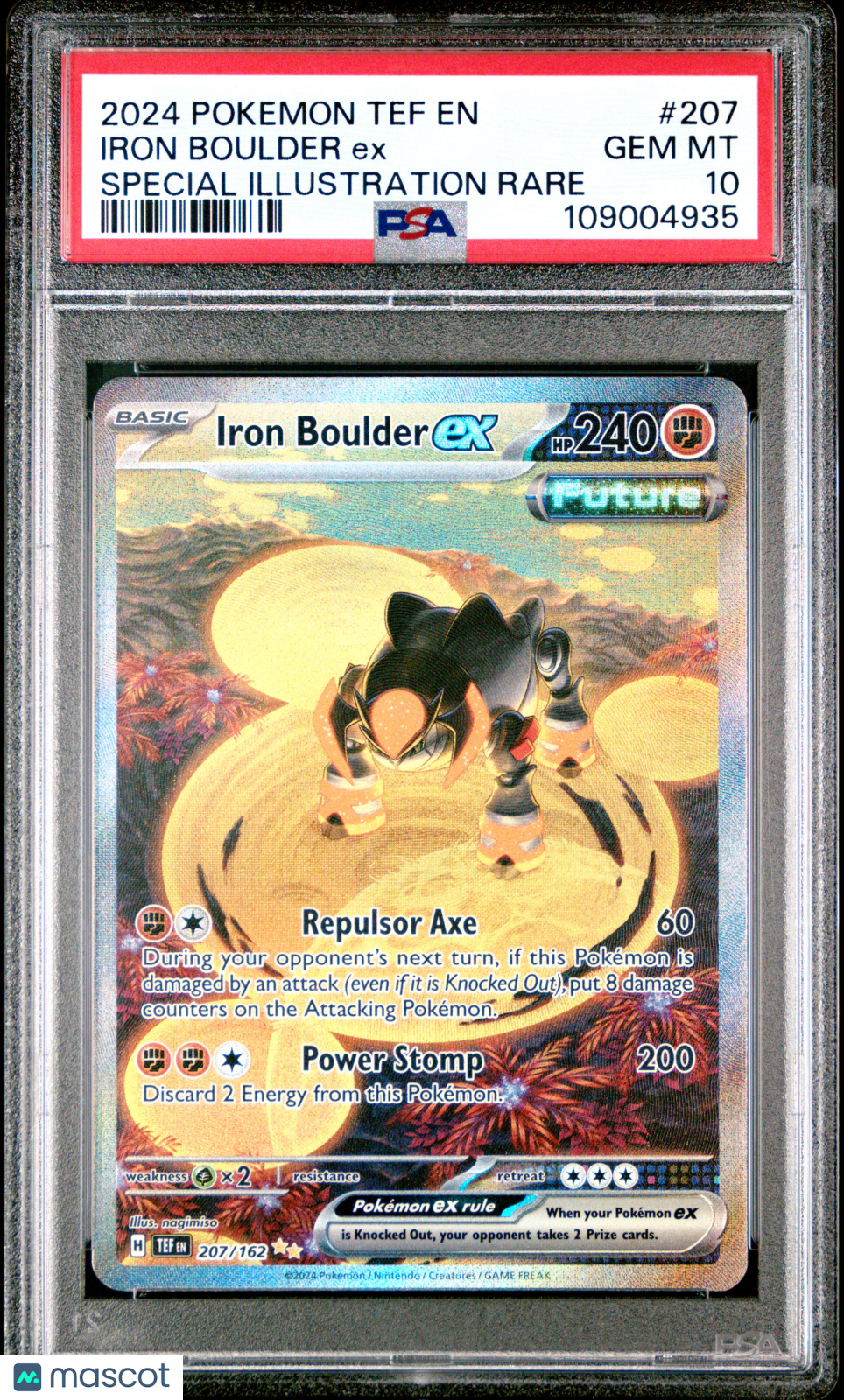 2024 Pokemon Temporal Forces Iron Boulder ex 207 PSA 10