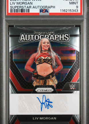 2024 Panini Prizm WWE Superstar Autographs LIV Morgan #SALVM PSA 9