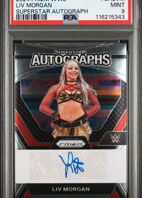 2024 Panini Prizm WWE Superstar Autographs LIV Morgan #SALVM PSA 9
