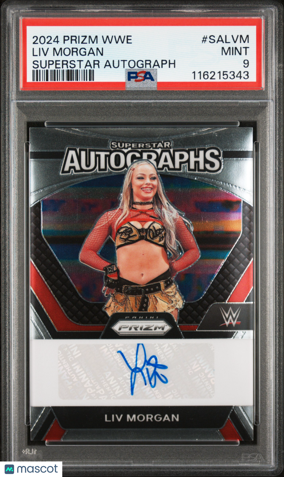 2024 Panini Prizm WWE Superstar Autographs LIV Morgan #SALVM PSA 9