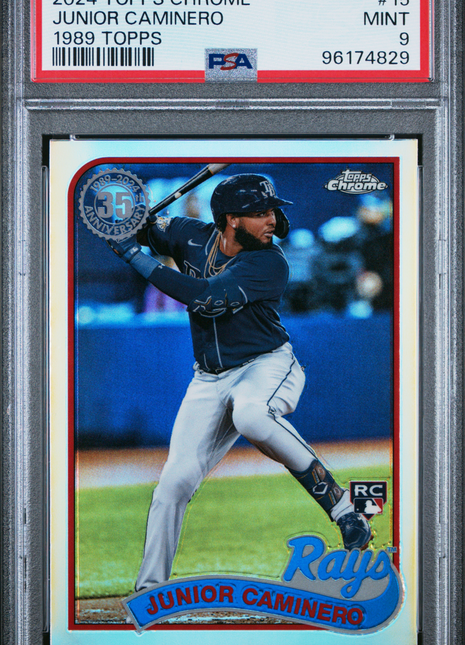 2024 Topps Chrome 1989 Topps Baseball Junior Caminero #15 PSA 9