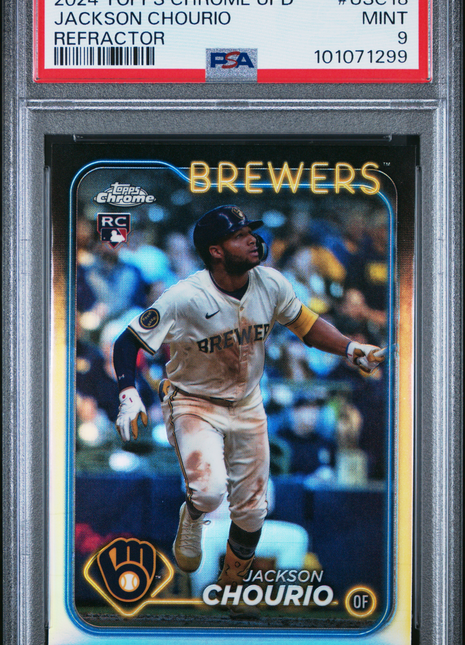 2024 Topps Chrome Update Jackson Chourio Refractor #USC18 PSA 9