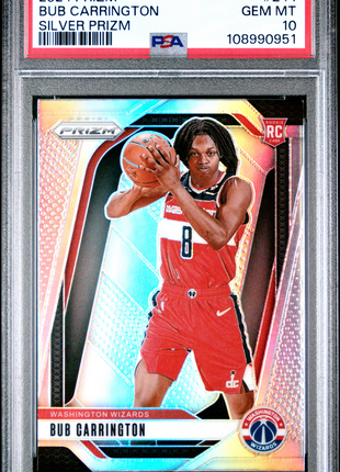 2024 Panini Prizm Bub Carrington Silver #244 PSA 10