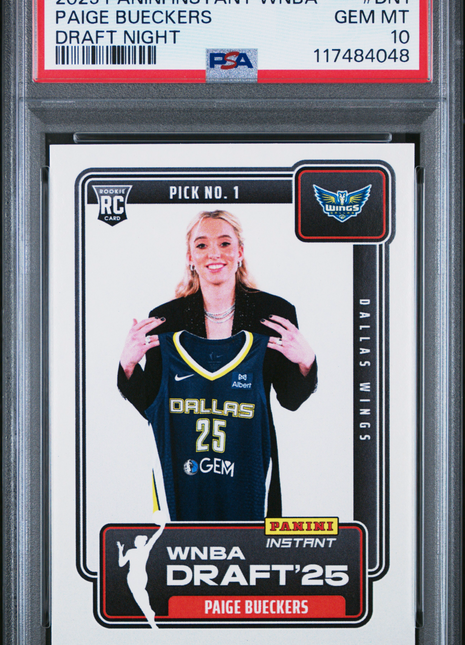 2025 Panini Instant WNBA Draft Night Paige Bueckers #DN1 PSA 10