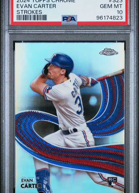 2024 Topps Chrome Strokes Evan Carter #S23 PSA 10