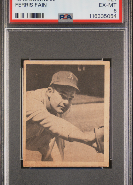 1948 Bowman Ferris Fain #21 PSA 6