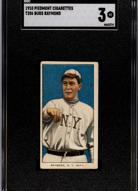 1910 Piedmont Cigarettes (T206) Bugs Raymond SGC 3