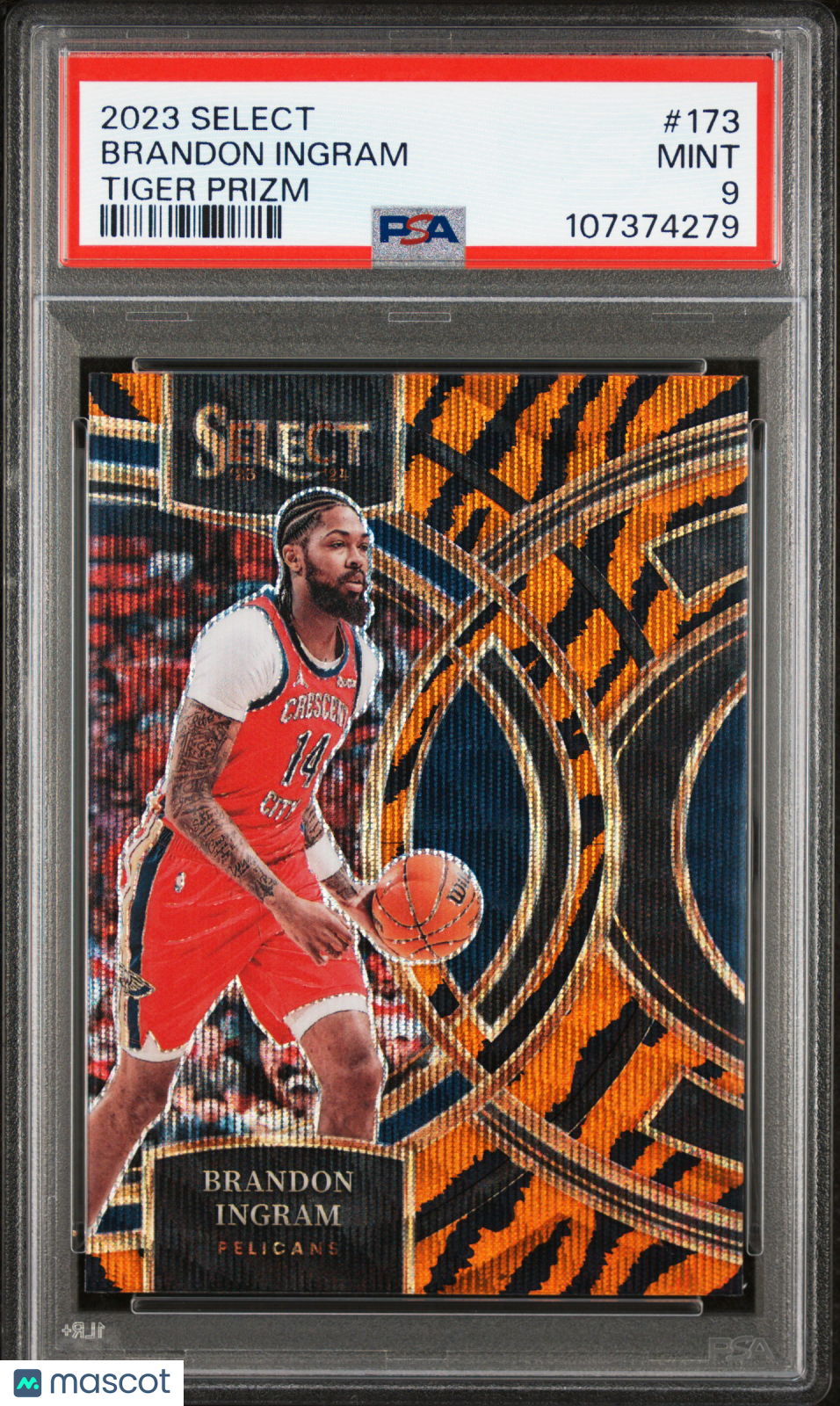 2023 Panini Select Brandon Ingram Tiger Prizm #173 PSA 9