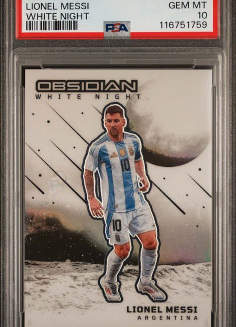 2023 Panini Obsidian White Night Lionel Messi #3 PSA 10