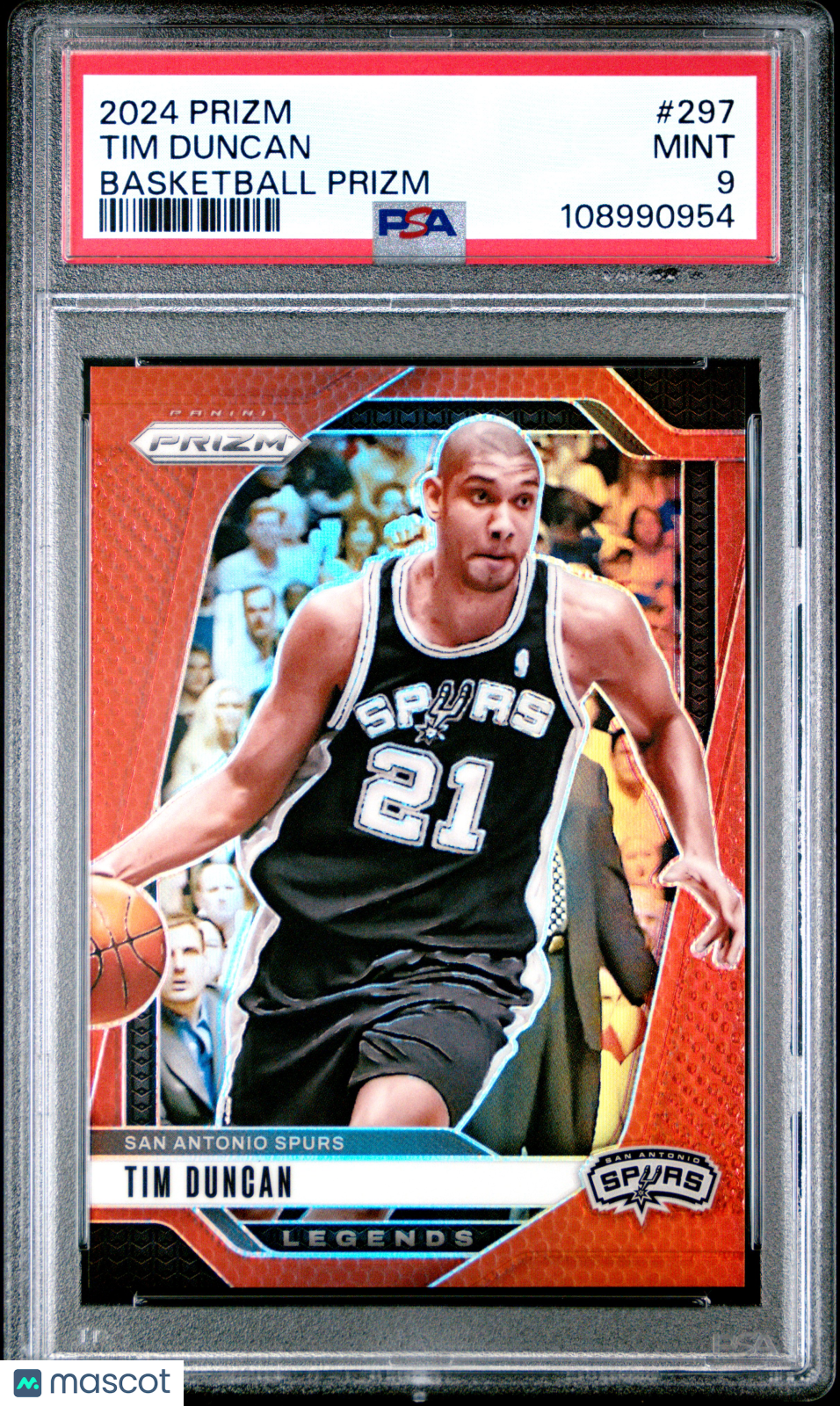 2024 Panini Prizm Tim Duncan Basketball #297 PSA 9