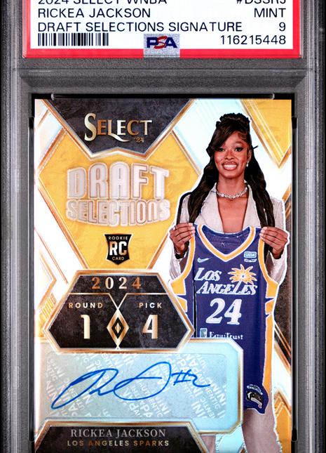 2024 Panini Select WNBA Draft Selections Signatures Rickea Jackson #DSSRJ PSA 9