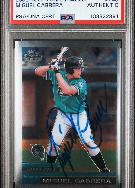 2000 Topps Chrome Traded Miguel Cabrera #T40 PSA A