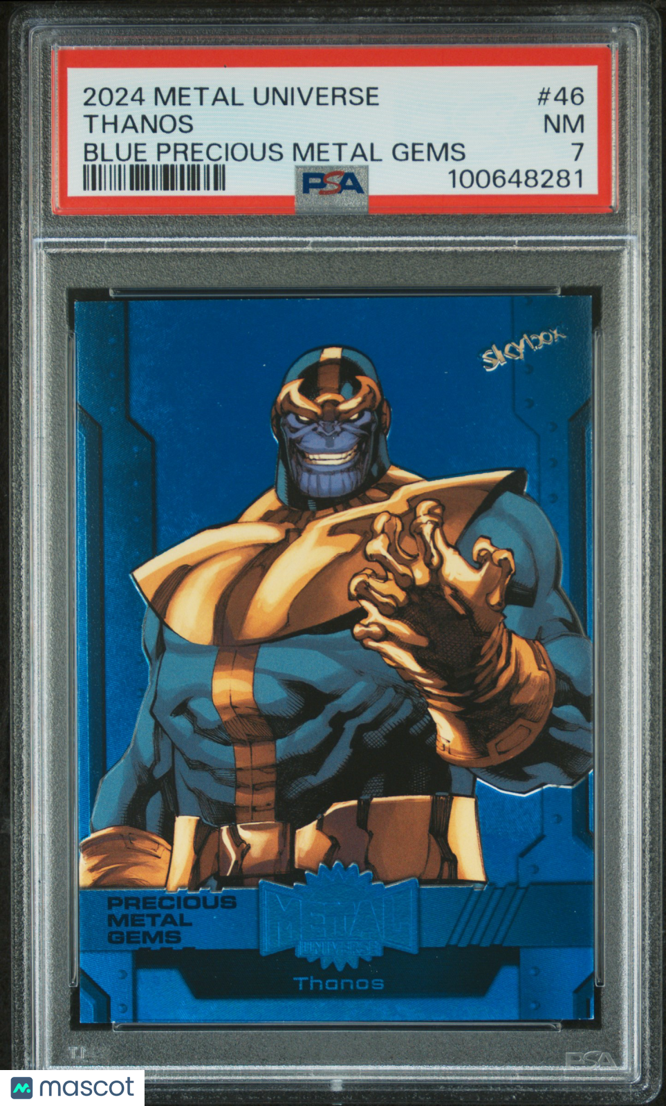 2024 Skybox Metal Universe Avengers Thanos #46 PSA 7