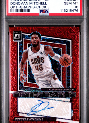 2023 Panini Donruss Optic Opti-Graphs Donovan Mitchell Choice #OGMIT PSA 10