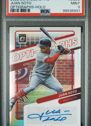2022 Panini Donruss Optic Optigraphs Juan Soto Holo #OGJU PSA 9