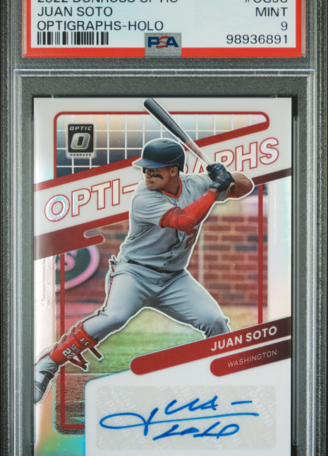 2022 Panini Donruss Optic Optigraphs Juan Soto Holo #OGJU PSA 9