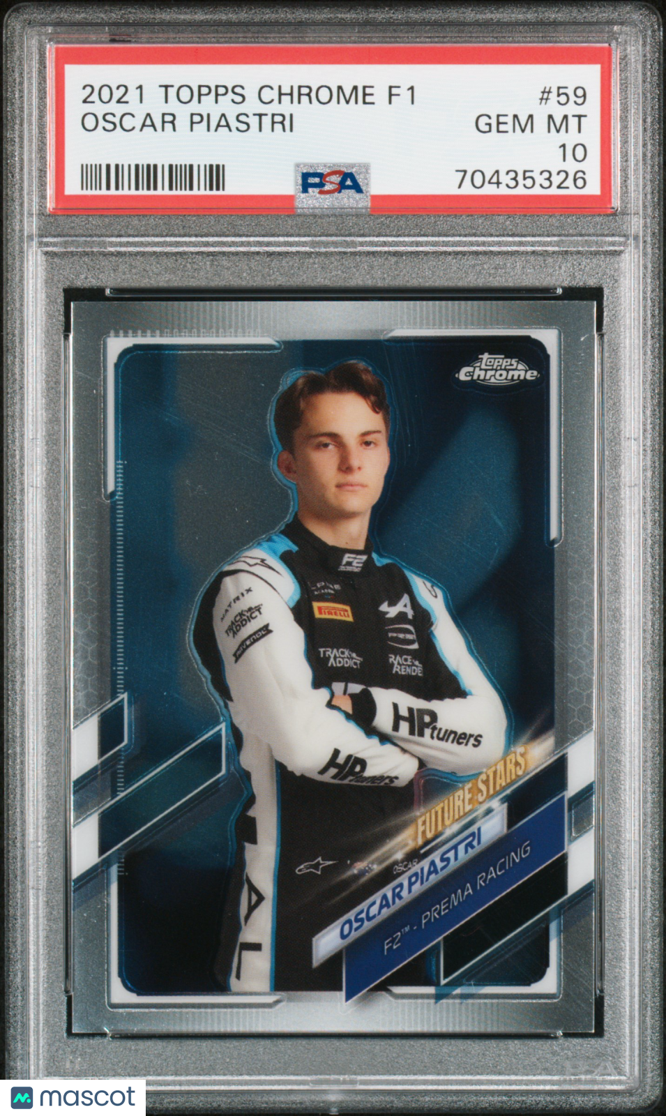 2021 Topps Chrome Formula 1 Oscar Piastri #59 PSA 10