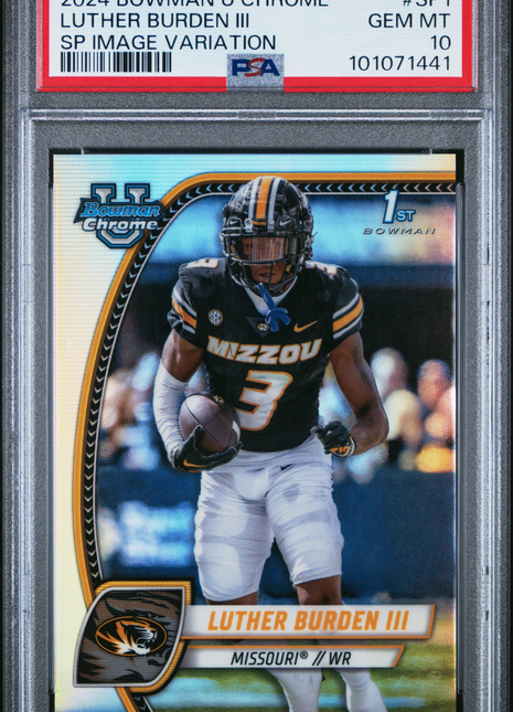 2024 Bowman University Chrome SP Image Variations Luther Burden III #SP1 PSA 10