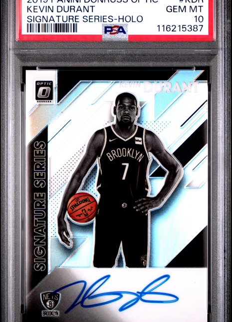 2019 Panini Donruss Optic Signature Series Kevin Durant Holo #KDR PSA 10