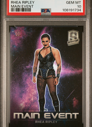 2023 Panini Chronicles WWE Main Event Rhea Ripley #ME4 PSA 10