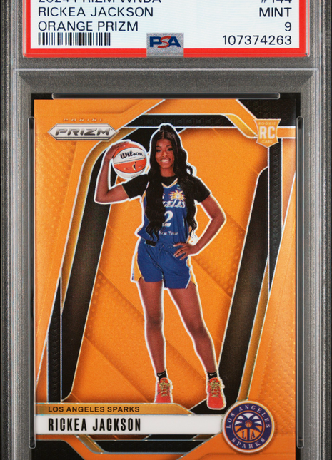 2024 Panini Prizm WNBA Rickea Jackson Orange #144 PSA 9