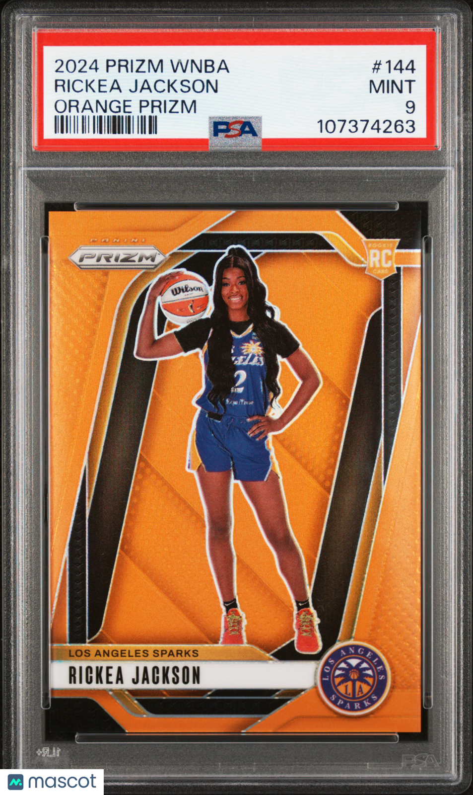 2024 Panini Prizm WNBA Rickea Jackson Orange #144 PSA 9
