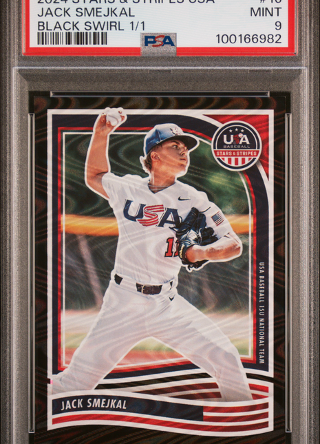 2024 Panini Stars & Stripes Usa Jack Smejkal Black Swirl #16 1/1 PSA 9
