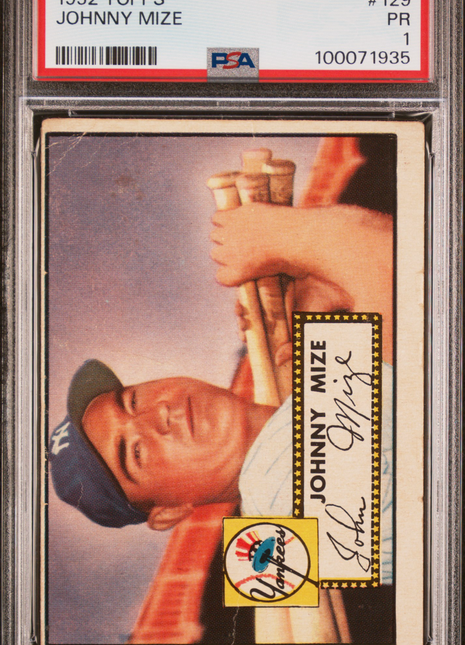 1952 Topps Johnny Mize PSA 1