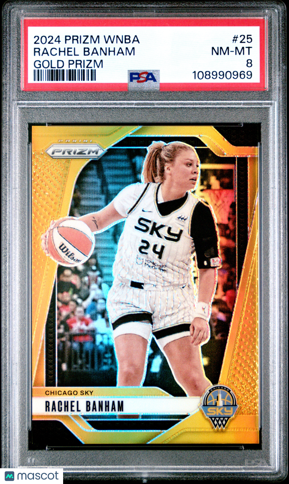 2024 Panini Prizm WNBA Rachel Banham Gold #25 PSA 8