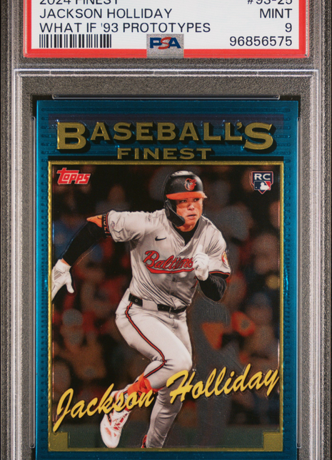 2024 Topps Finest What If 1993 Finest Prototypes Jackson Holliday What If '93 Prototypes #93-25 PSA 9