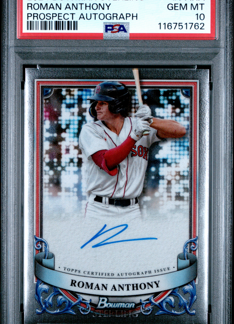 2024 Bowman Sterling Prospect Autographs Roman Anthony #PARA PSA 10