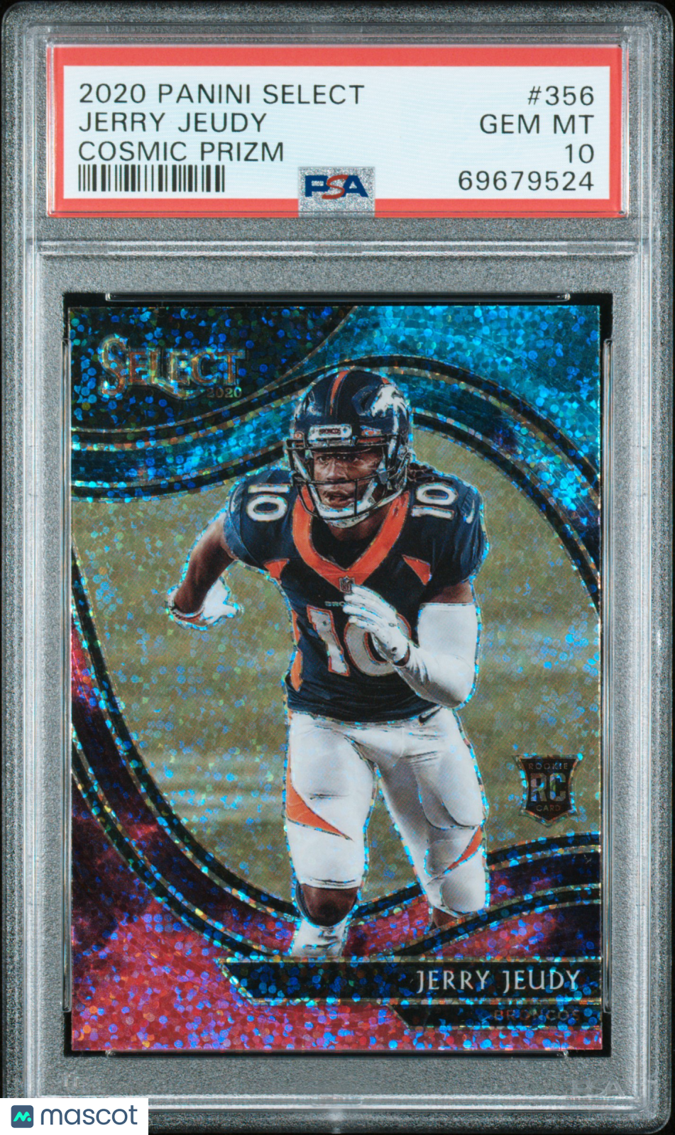 2020 Panini Select Jerry Jeudy Cosmic Prizm #356 PSA 10