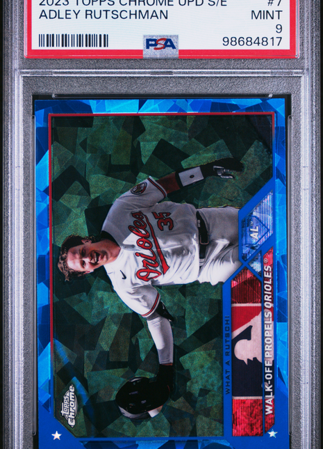 2023 Topps Chrome Update Sapphire Adley Rutschman PSA 9 2023 Topps Chrome Update Sapphire Edition Adley Rutschman #7 PSA 9